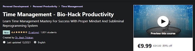 Time management bio-hack productivity