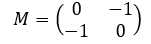 Matriks tranformasi refleksi terhadap garis y = -x