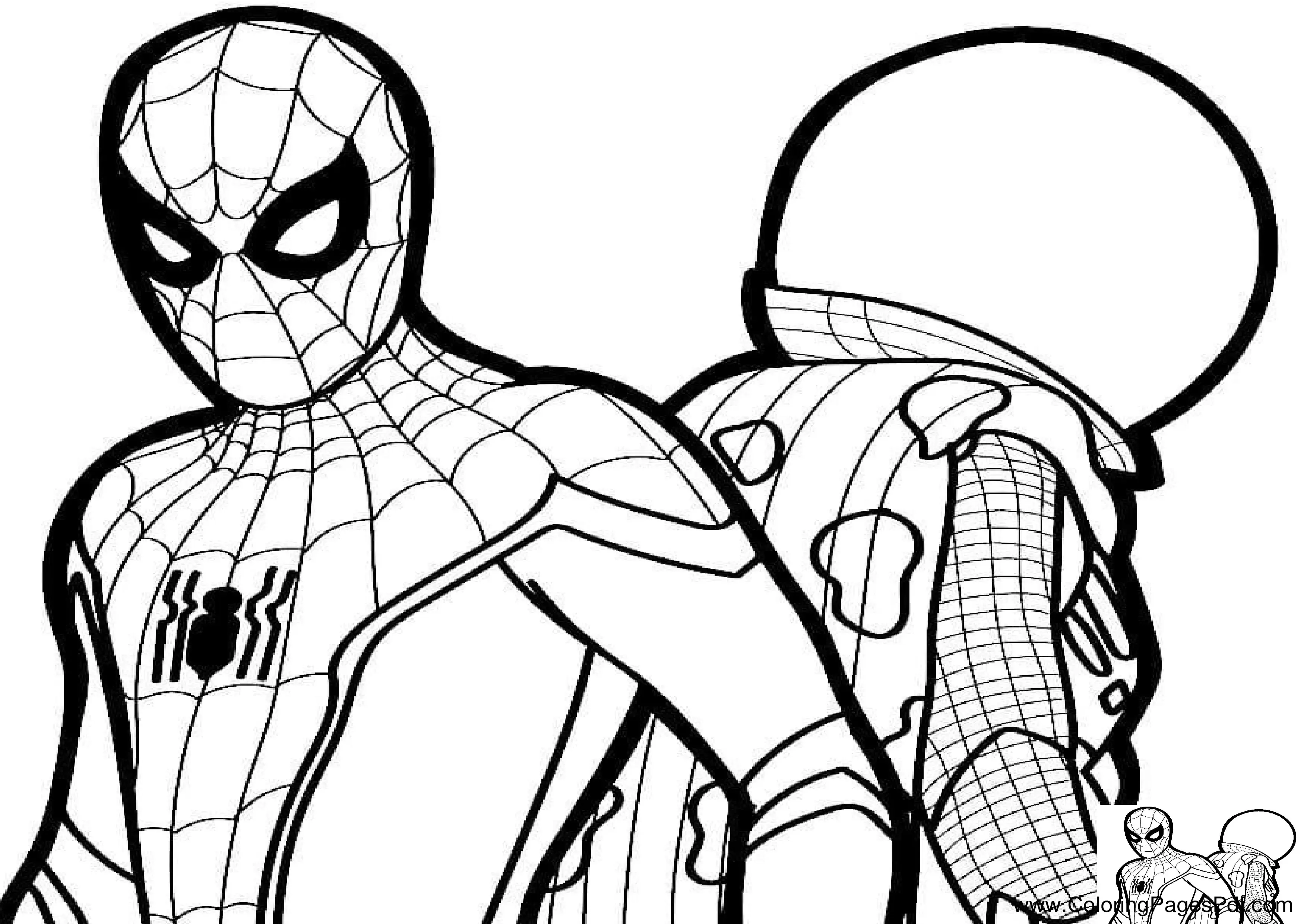Spider man colouring