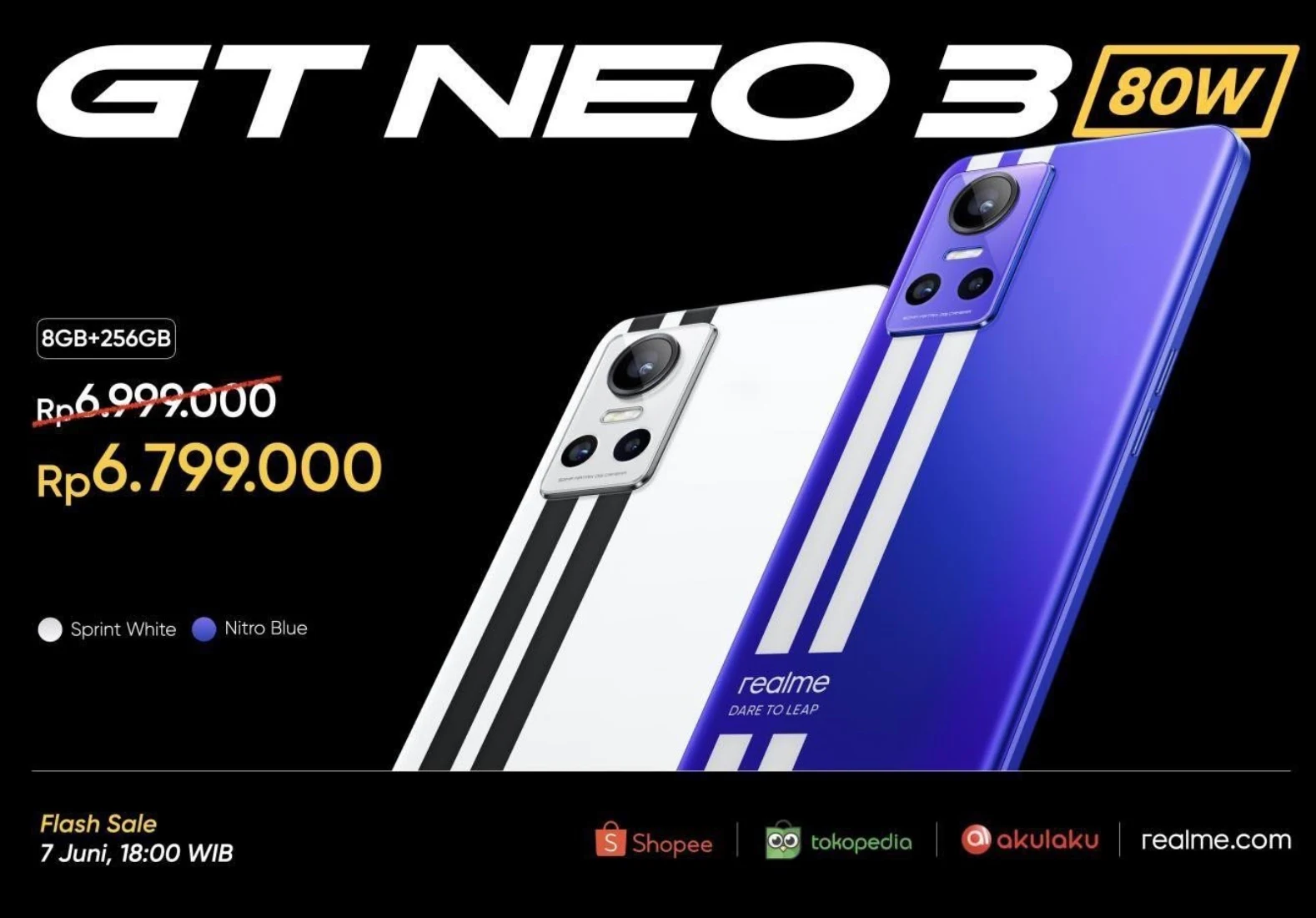 Realme GT Neo 3, GT Neo 3T dan Realme Buds Air 3 Nitro Blue Resmi Diluncurkan di Indonesia