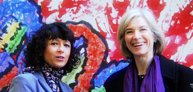 Charpentier and Doudna, from a great video about their work on CRISPR and their 2020 Nobel Prize.