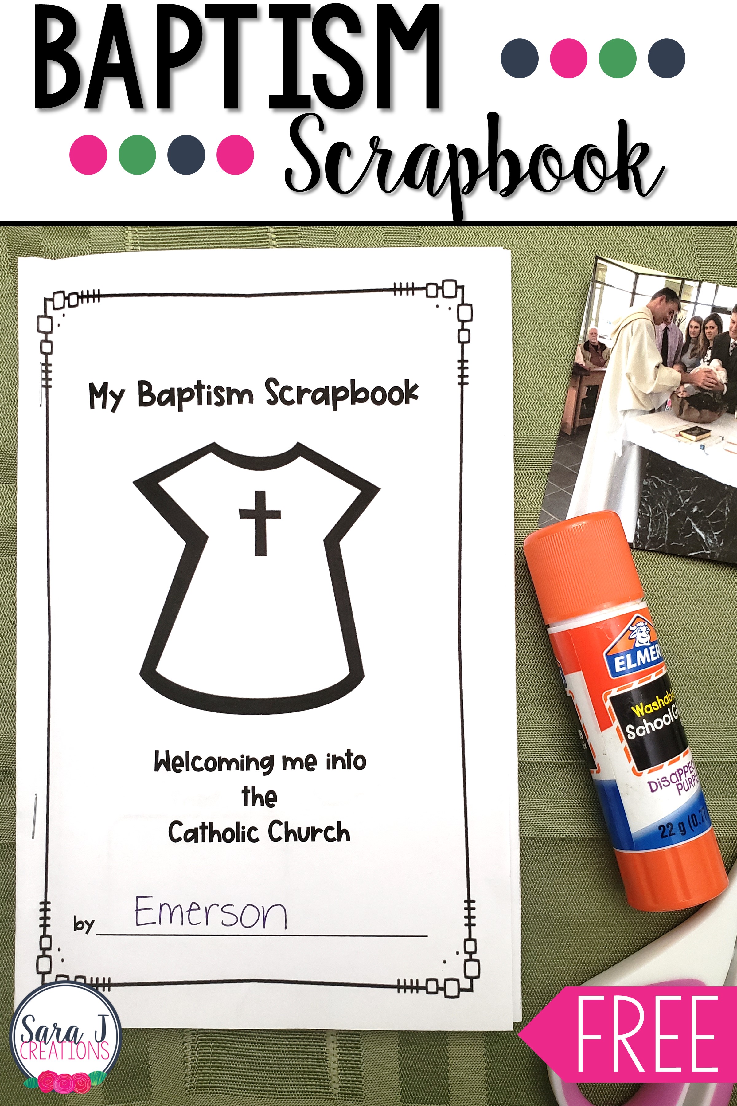 Download your FREE Catholic Baptism Scrapbook to help students learn all about this special sacrament and how theirs was celebrated