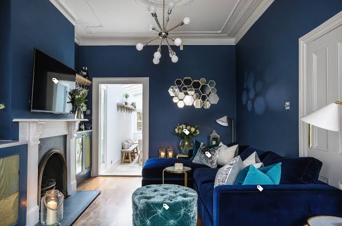 navy blue living room color scheme