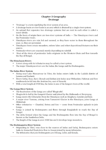 Drainage Class 9 Notes Geography Chapter 3