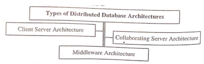 There are three types of distributed DBMS architectures: