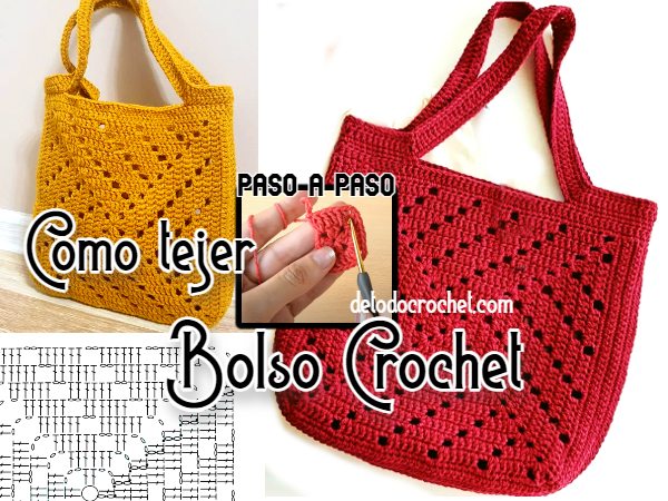 Cómo tejer un bolso a crochet con diseño | a paso