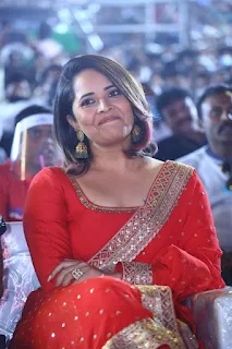 Anasuya Bharadwaj Stunning Looks at Pushpa pre release event