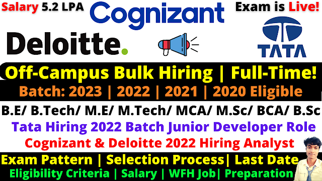 Cognizant Off Campus Drive for 2022 Batch