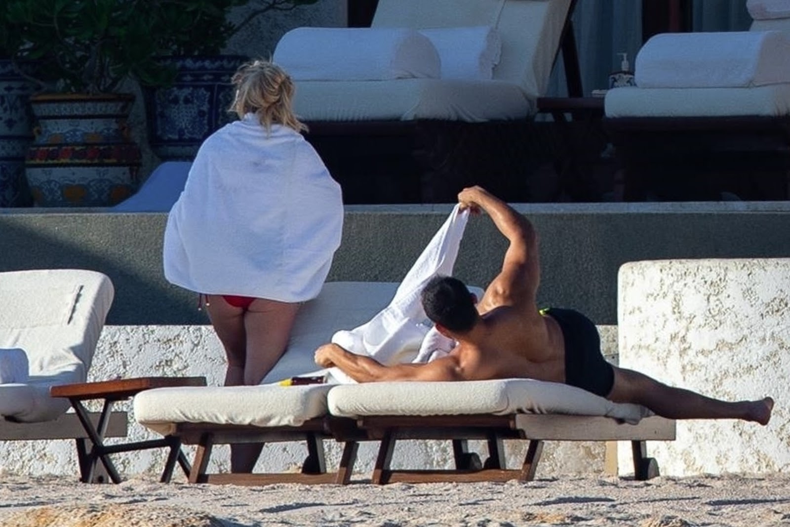 Britney Spears 40th birthday celebration with fiance Sam Asghari at the beach in Cabo San Lucas.