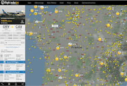 CARTE INTERACTIVE comment voir les avion en vol sur le 45 ème parallèle nord