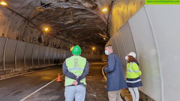 El Cabildo de La Palma intervendrá en el túnel de Las Lomadas, en San Andrés y Sauces, tras la caída de parte de su lámina impermeabilizante