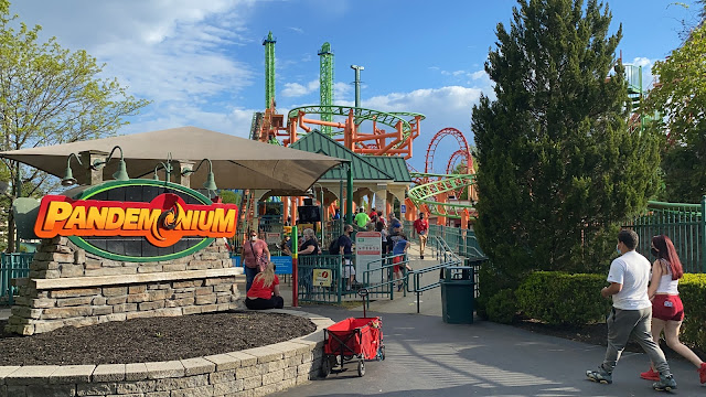 Pandemonium Roller Coaster Six Flags New England Amusement Park