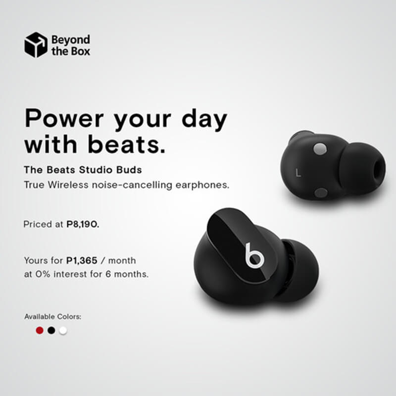 Beats Studio Buds True Wireless, now available at Beyond the Box at PHP 8,190