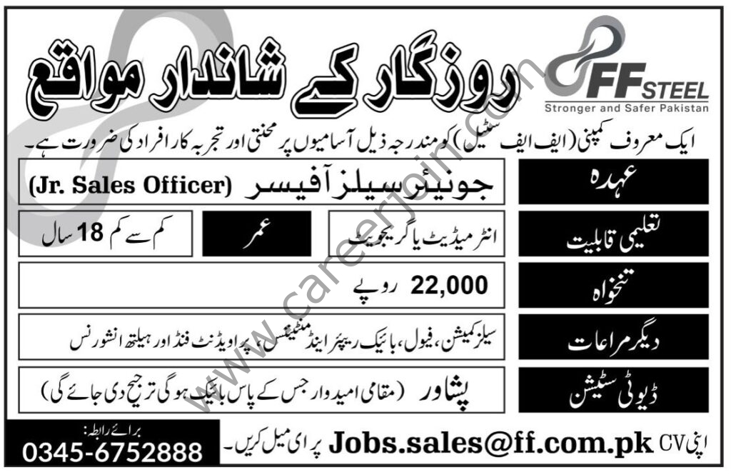 Jobs in FF Steel Pvt Ltd
