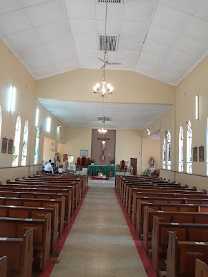 Inside view of St Theresa Catholic Cathedral in Livingstone.