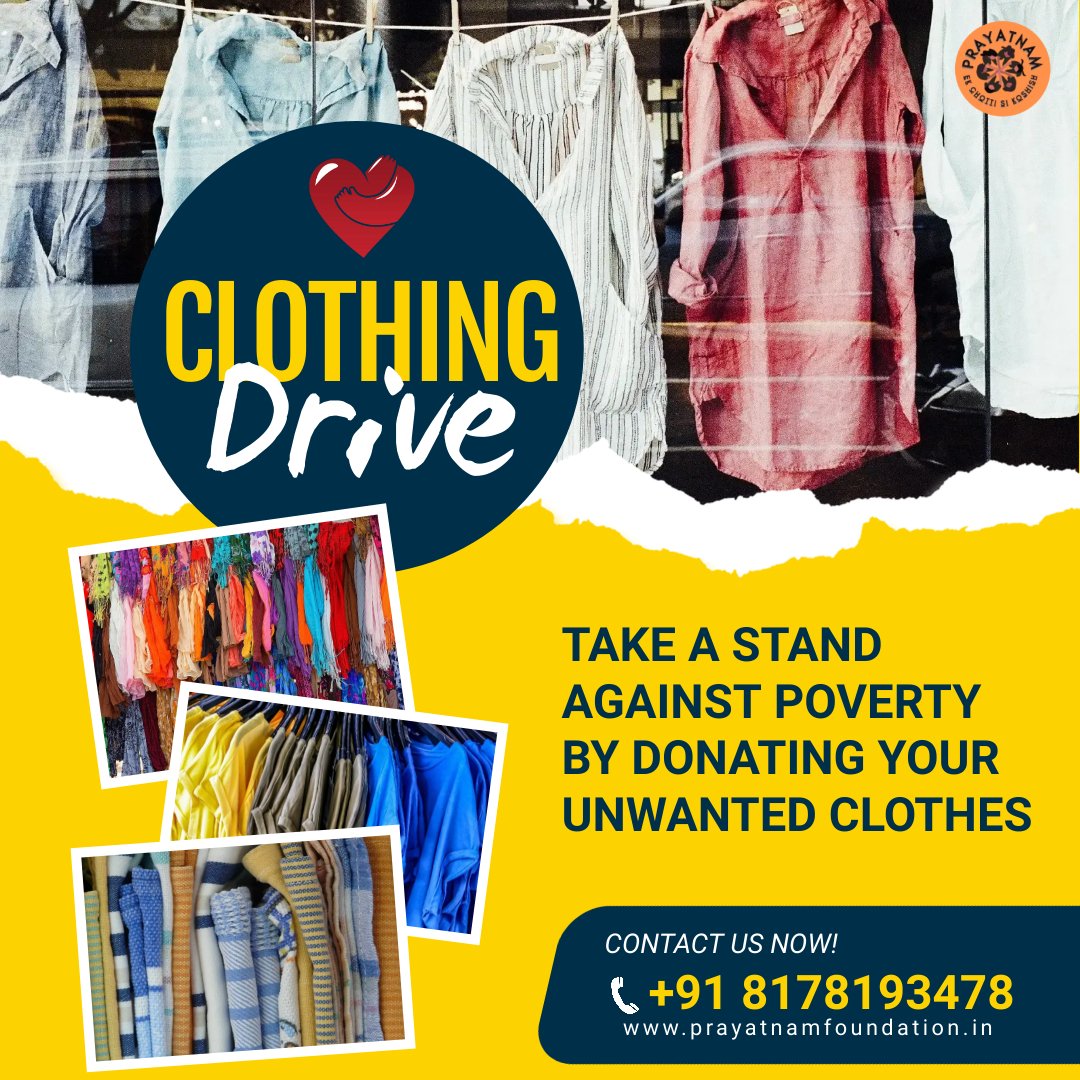 PRAYATNAM FOUNDATION CLOTHES DONATION DRIVE : JOIN THE #MISSION