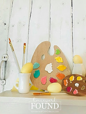 art,Easter,spring,painting,DIY,diy decorating,color palettes,colorful home,crafting,crafting with kids,decorating,paper crafts,trash to treasure,easter decorating,easter decor,easter eggs,easter egg painting,paint palette easter eggs,egg painting,diy easter decor,easter basket.