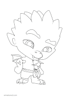 Spike Gong - Super Monsters coloring page