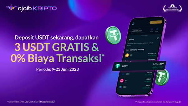 cara mendapatkan hadiah 3 USDT di ajaib kripto gratis