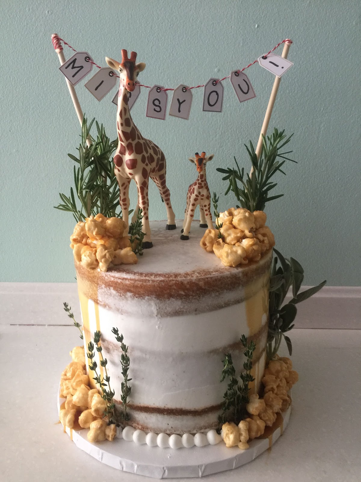 simple jungle birthday cake