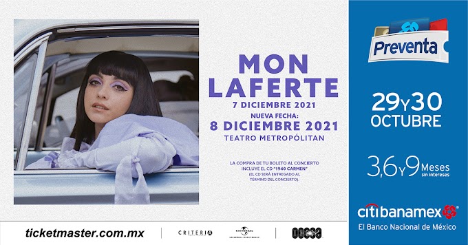 Tras la gran demanda de boletos, Mon Laferte anuncia una nueva fecha en CDMX.
