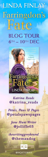 Farringdon's Fate by Linda Finlay book blog tour banner