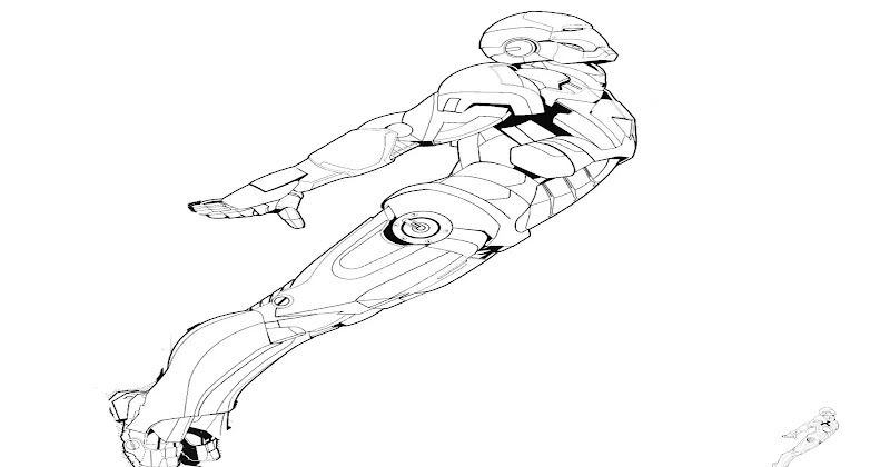 Coloring Pages Of Iron Man Flying
