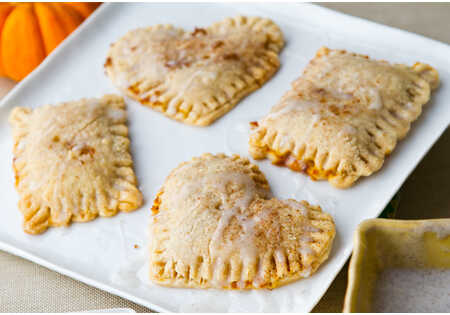 Vegan Pumpkin Pie Pockets with Vanilla Glaze