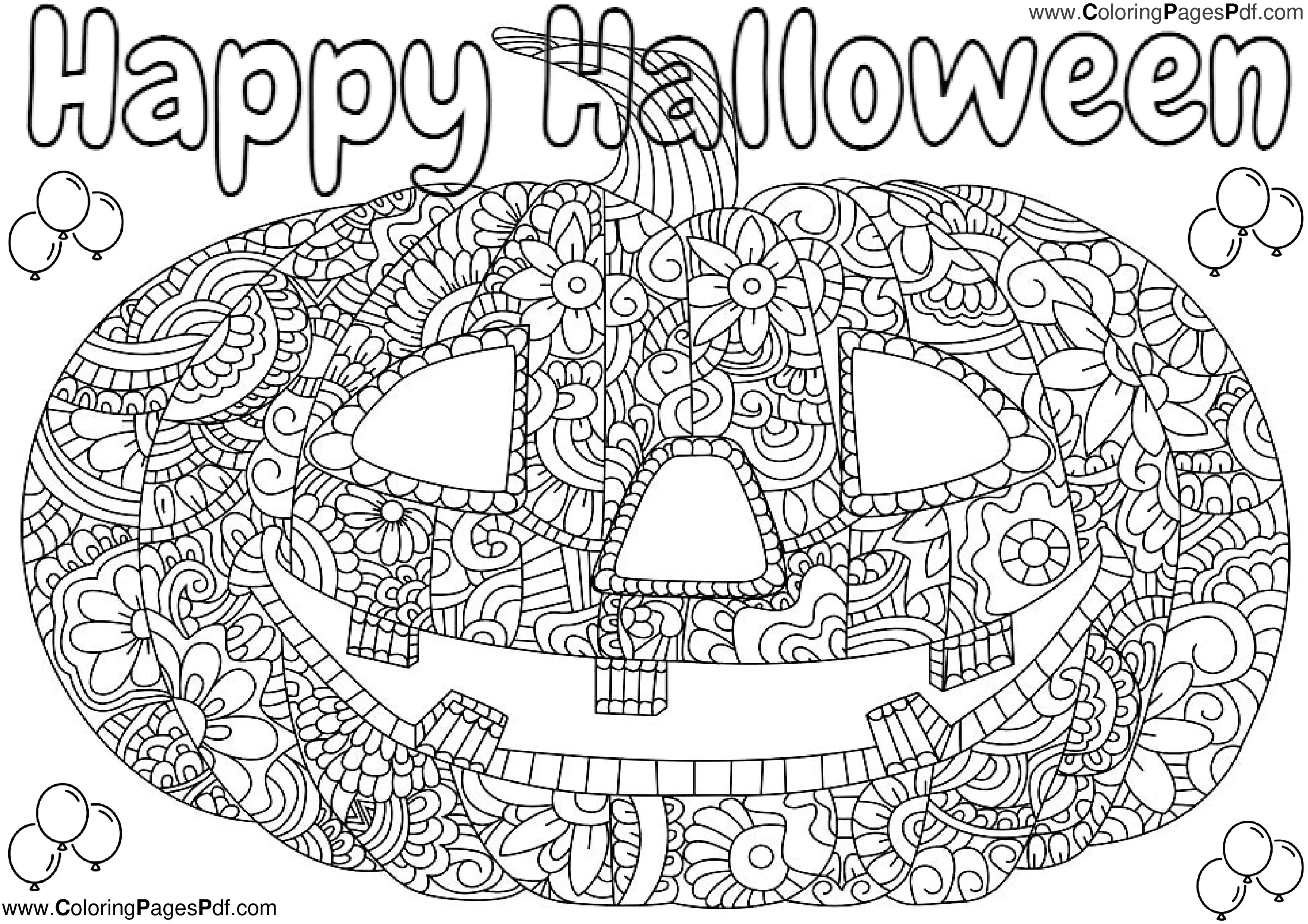 Halloween coloring pages printable