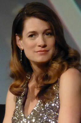 Gillian Flynn in a sparkling evening gown at the 2014 New York Film Festival.