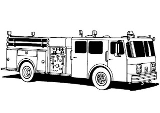 Firetruck coloring page