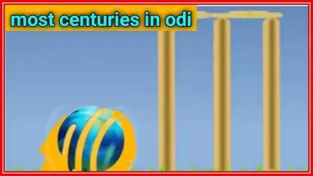 most centuries in odi
