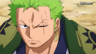 ワンピースアニメ 902話 ワノ国編 | ONE PIECE ゾロ十郎 ロロノア・ゾロ  Roronoa Zoro