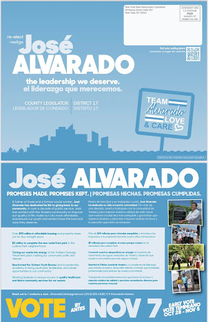 Yonkers Insider: Political Ad: Westchester County Legislator Majority Leader Jose Alvarado 17th Dist
