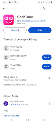 CARA PALING MUDAH DAPAT CUAN DI APLIKASI CASHTUBE 2024- WWW.BUKABLOG.COM