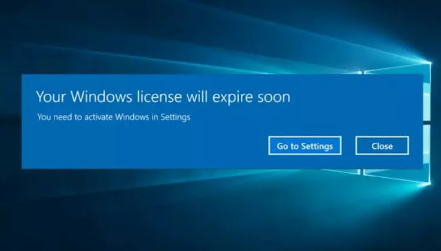 Your Windows License will expire soon