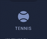 Un dessin d’une balle de tennis sur un fond bleu foncé