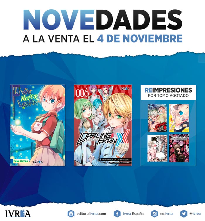 Novedades Ivrea 4 de noviembre 2021 - manga