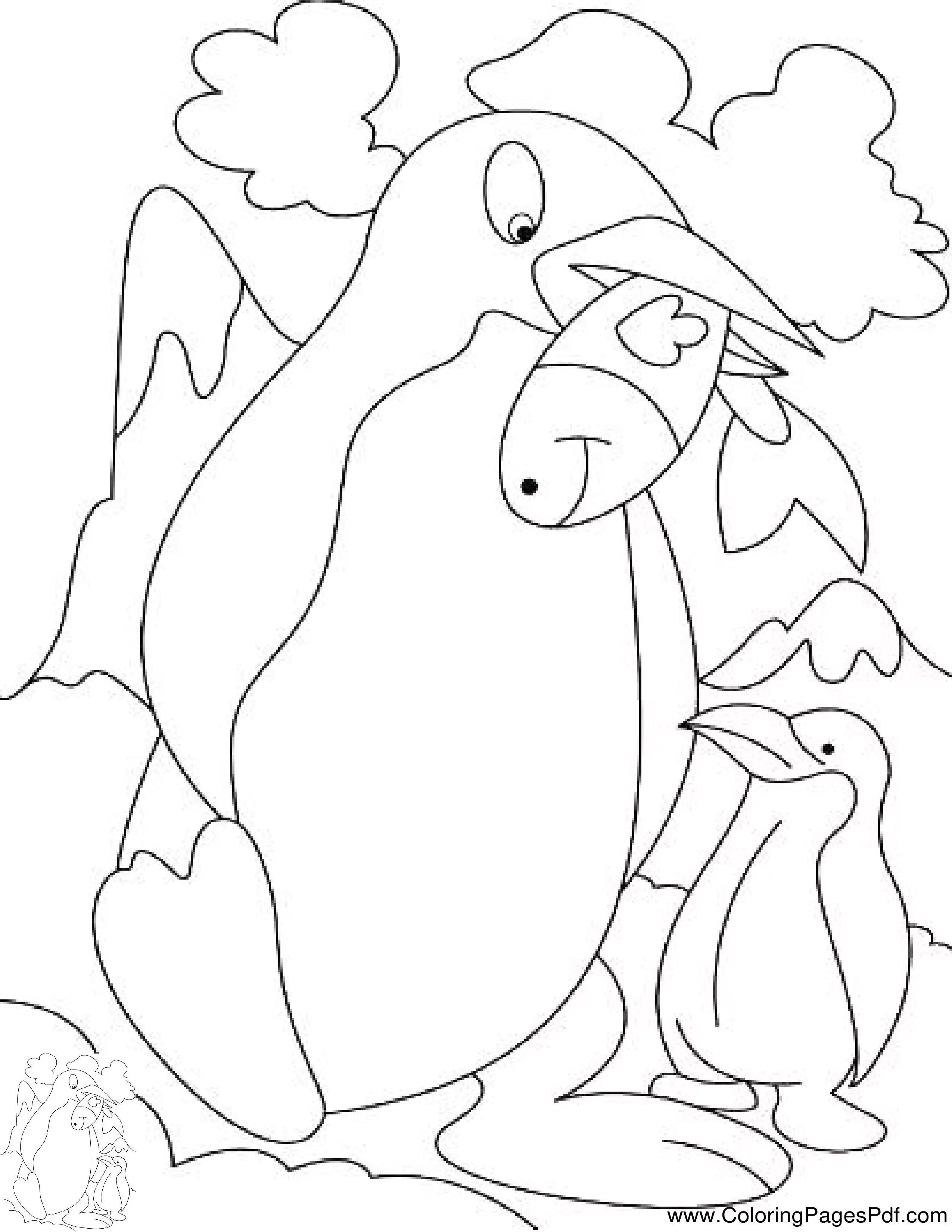Free penguin coloring pages
