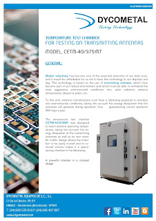 TEMPERATURE TEST CHAMBER FOR TESTING ON TRANSMITTING ANTENNAS, MODEL: CETM-40/979MT