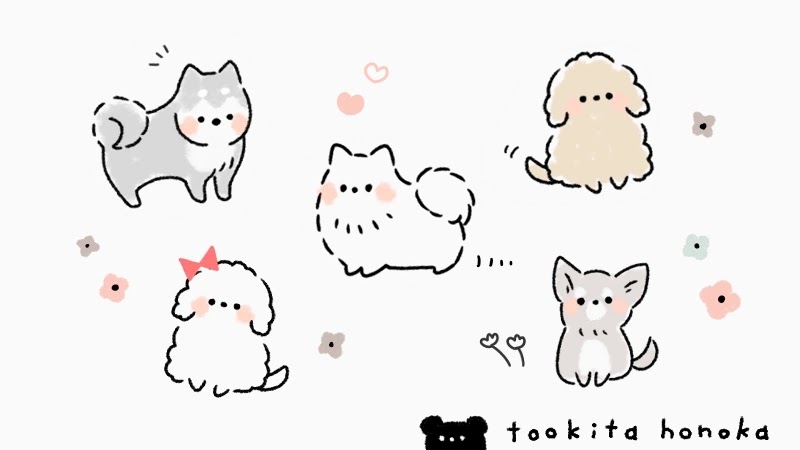 犬 わんこ の簡単かわいいイラスト 絵の描き方まとめ ゆるい動物 干支 戌年 手書き ボールペン 手帳用 遠北ほのかのイラストサイト