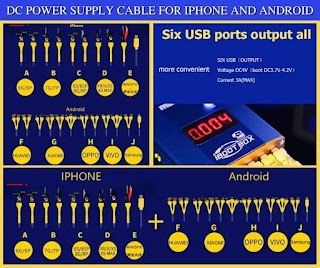 Mechanic iSupply Mini DC Power host with different phones cable