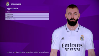 Face Karim Benzema PES 2017