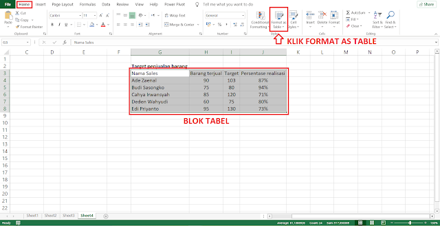Cara Membuat Tabel di Microsoft Excel dengan Cepat