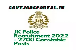 JK Police Constable Recruitment 2022