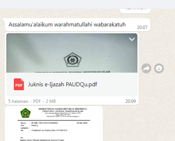 Layanan konsultasi konfirmasi informasi juknis ijasah Paudq