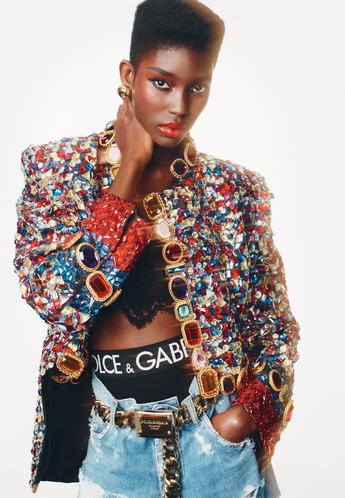 'Glam Rocks' in Vogue UK February 2022 by Scott Trindle