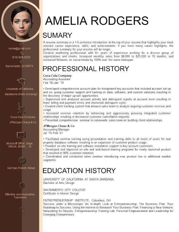 PowerPoint resume template