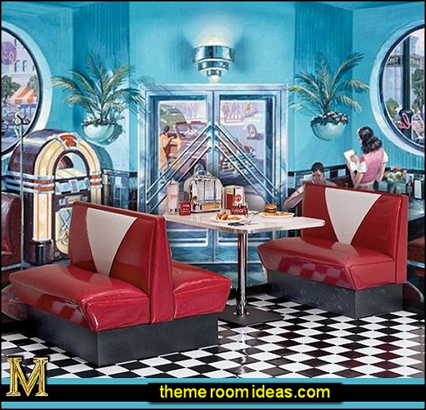 50s diner furniture retro diner retro dining 50s wallpaper mural 1950s retro decorating style 50s diner