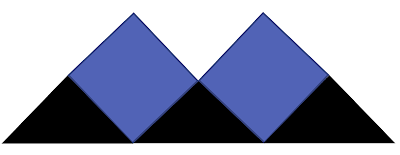 diagram showing placement of diamonds and traingles